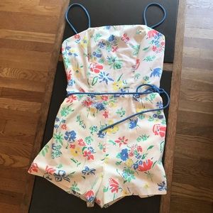 Sea Waves Floral 1970’s Swimsuit Vintage Hollywood